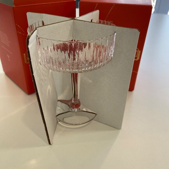 Set Of 2 Nespresso Champagne Coupes Glasses With Decorative Boxes - Paris & New - Picture 7 of 16